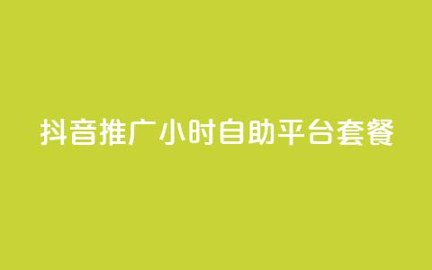 抖音推广24小时自助平台套餐 - 全天候抖音推广自助平台服务套餐！  第1张