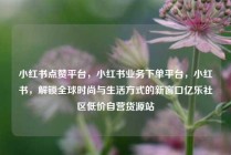 小红书点赞平台，小红书业务下单平台，小红书，解锁全球时尚与生活方式的新窗口亿乐社区低价自营货源站