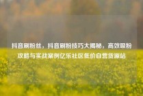 抖音刷粉丝，抖音刷粉技巧大揭秘，高效吸粉攻略与实战案例亿乐社区低价自营货源站