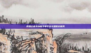 网易云音乐自助下单平台卡盟低价服务