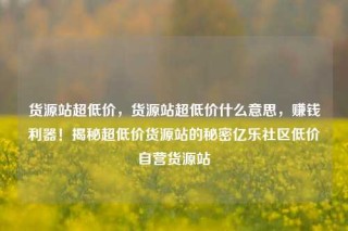 货源站超低价，货源站超低价什么意思，赚钱利器！揭秘超低价货源站的秘密亿乐社区低价自营货源站