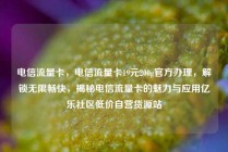 电信流量卡，电信流量卡19元200g官方办理，解锁无限畅快，揭秘电信流量卡的魅力与应用亿乐社区低价自营货源站