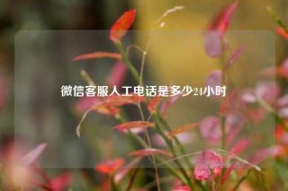 微信客服人工电话是多少24小时