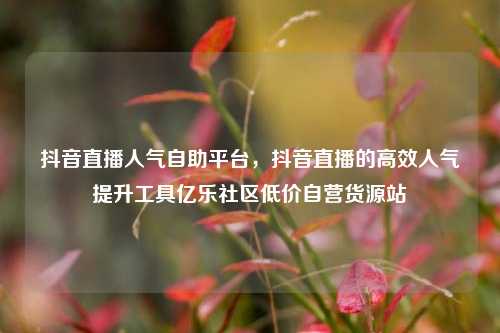抖音直播人气自助平台，抖音直播的高效人气提升工具亿乐社区低价自营货源站  第1张