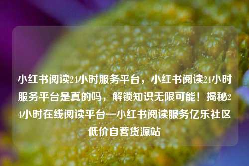 小红书阅读24小时服务平台，小红书阅读24小时服务平台是真的吗，解锁知识无限可能！揭秘24小时在线阅读平台—小红书阅读服务亿乐社区低价自营货源站  第1张