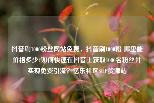 抖音刷1000粉丝网站免费，抖音刷1000粉 哪里能价格多少?如何快速在抖音上获取1000名粉丝并实现免费引流？亿乐社区SUP货源站  第1张