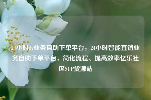 24小时dy业务自助下单平台，24小时智能直销业务自助下单平台	，简化流程、提高效率亿乐社区SUP货源站  第1张