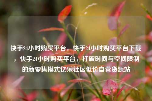 快手24小时购买平台，快手24小时购买平台下载，快手24小时购买平台	，打破时间与空间限制的新零售模式亿乐社区低价自营货源站  第1张