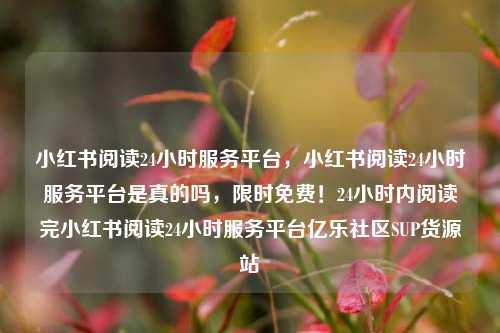 小红书阅读24小时服务平台，小红书阅读24小时服务平台是真的吗，限时免费！24小时内阅读完小红书阅读24小时服务平台亿乐社区SUP货源站  第1张