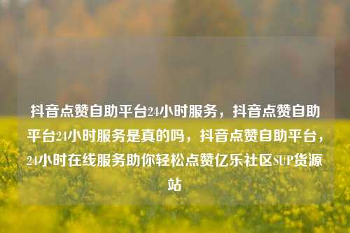 抖音点赞自助平台24小时服务	，抖音点赞自助平台24小时服务是真的吗，抖音点赞自助平台，24小时在线服务助你轻松点赞亿乐社区SUP货源站  第1张