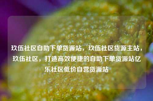 玖伍社区自助下单货源站，玖伍社区货源主站	，玖伍社区，打造高效便捷的自助下单货源站亿乐社区低价自营货源站  第1张