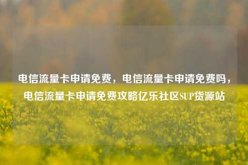 电信流量卡申请免费，电信流量卡申请免费吗	，电信流量卡申请免费攻略亿乐社区SUP货源站  第1张